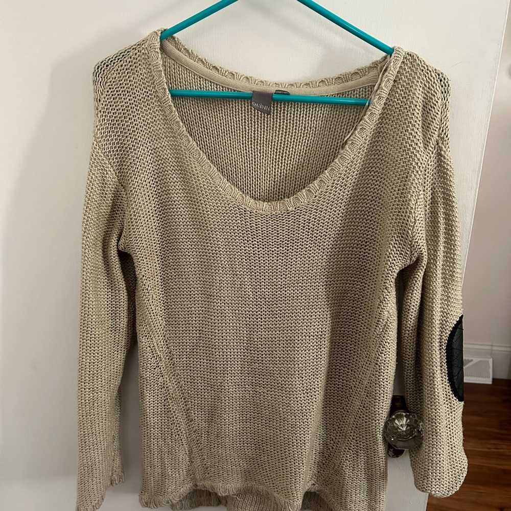 Sweater with black elbow pads